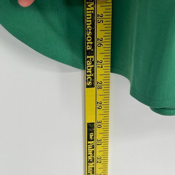 NWT CHICO'S Shirt Size 3 (XL) Green Button Front Non-Iron Fitted Quarter Sleeve - Picture 5 of 9